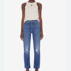 MOTHER Classic Blue Straight Leg Jeans